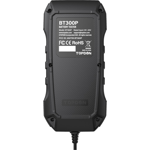 Testeur de batterie, de charge et de d&eacute;marrage BT300P avec imprimante Distribution Industrielle GC