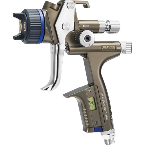 Pistolet de peinture de premi&egrave;re qualit&eacute; pour peinture automobile avec psi num&eacute;rique X5500 RP 1,3 I RPS D, Entr&eacute;e d'air 1/4" NPT, 10,24 pi³/min, Capacit&eacute; 0,6 L/0,9 L, 0,17 psi Distribution Industrielle GC