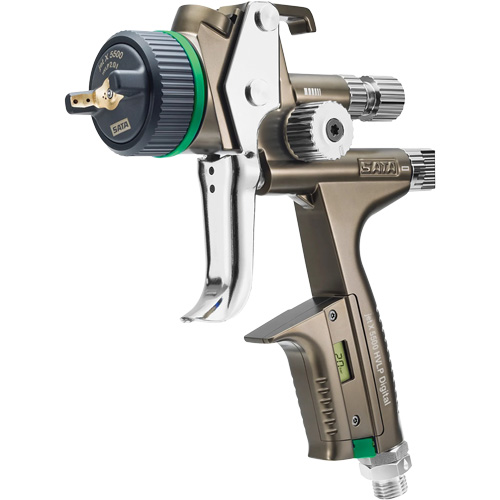 Pistolet de peinture de premi&egrave;re qualit&eacute; pour peinture automobile avec psi num&eacute;rique X5500 HVLP 1,2 I RPS D, Entr&eacute;e d'air 1/4" NPT, 15,19 pi³/min, Capacit&eacute; 0,6 L/0,9 L, 0,17 psi Distribution Industrielle GC