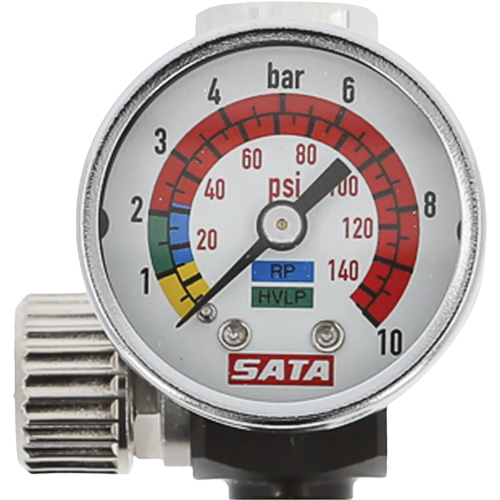 Microm&egrave;tre d'air avec manom&egrave;tre, 1/4" (filetage m&acirc;le) et G 1/4" (filetage femelle) Distribution Industrielle GC