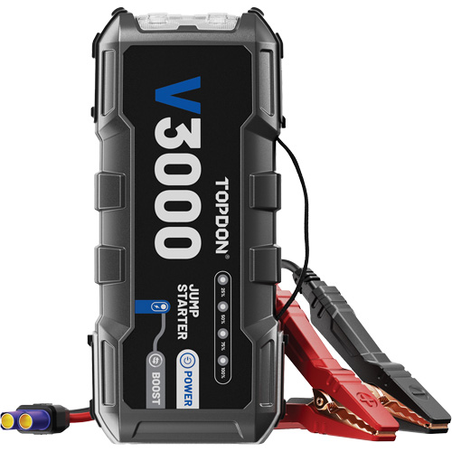 Survolteur, banque d'alimentation et lampe de poche V3000 Distribution Industrielle GC