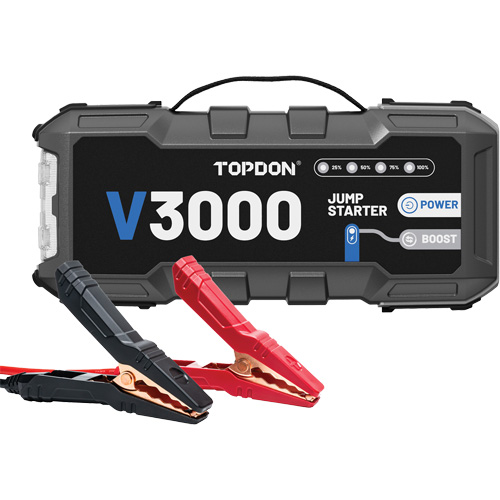 Survolteur, banque d'alimentation et lampe de poche V3000 Distribution Industrielle GC