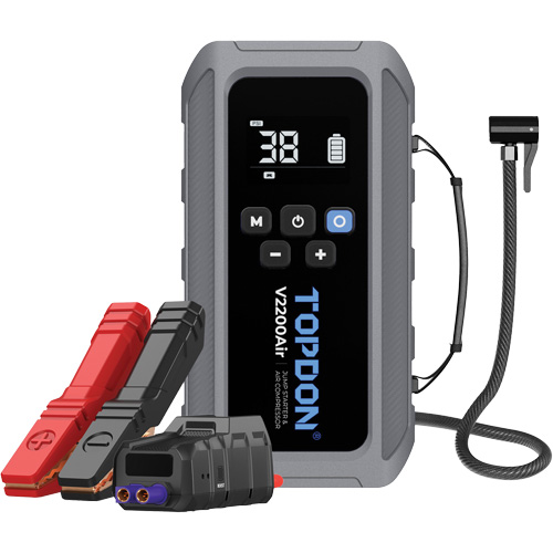 V2200Air 2-in-1 2200 Peak Amp Jump Starter & Tire Inflator Distribution Industrielle GC