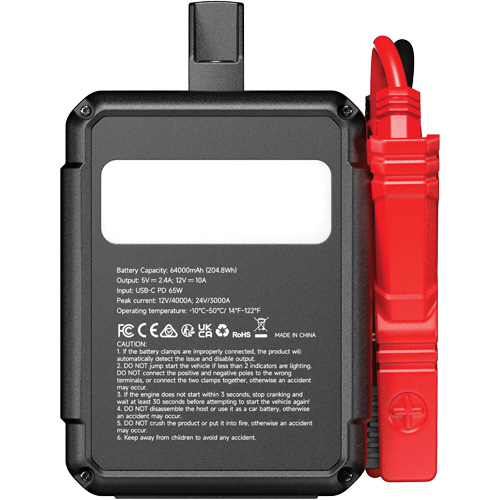 V4000 HD 12V/24V 4000A Jump Starter Distribution Industrielle GC