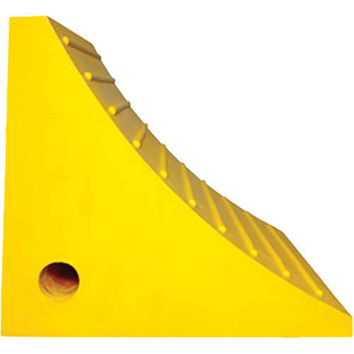 Cale de roue, Polyur&eacute;thane, Jaune, 15-1/4" la x 12-1/8'' p x 10-3/4" h Distribution Industrielle GC