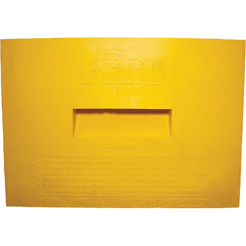 Cale de roue, Polyur&eacute;thane, Jaune, 15-1/4" la x 12-1/8'' p x 10-3/4" h Distribution Industrielle GC