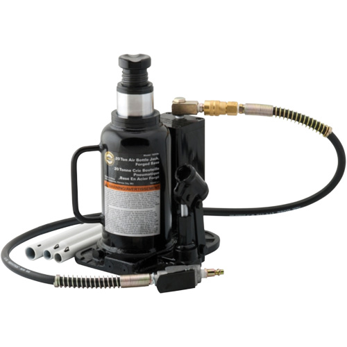 Cric-bouteille pneumatique, 20 tonne(s), Air comprim&eacute;/hydraulique, 18-3/4" Hauteur &eacute;lev&eacute;e Distribution Industrielle GC