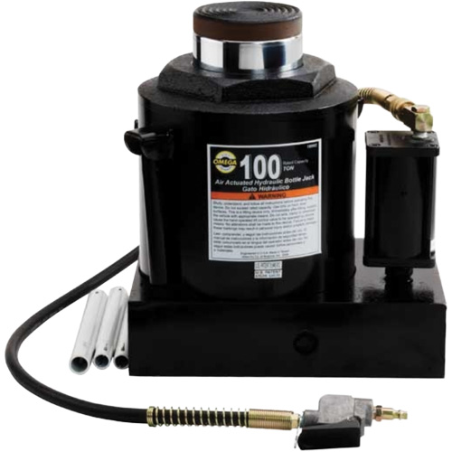 Air Actuated Bottle Jack, 100 Ton(s), Air Hydraulic/Manual Hydraulic, 17-22/25" Raised Height Distribution Industrielle GC