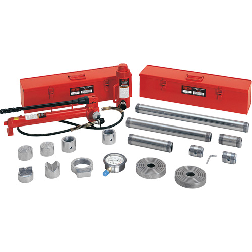 Trousse de r&eacute;paration pour collision et entretien, capacit&eacute; 20 tonnes, avec adaptateurs forg&eacute;s Distribution Industrielle GC