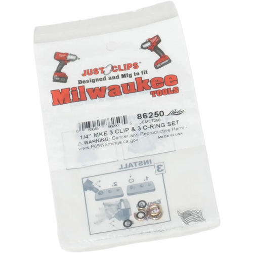 1/4" Clips & O-Rings Set for Milwaukee Distribution Industrielle GC