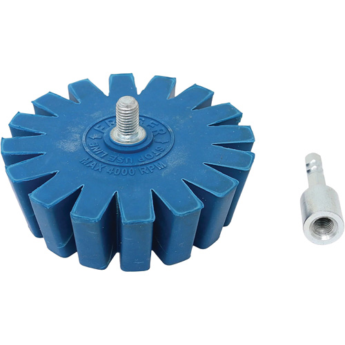 Conical Gear Eraser Wheel with Quick-Connect Arbor Adapter Distribution Industrielle GC