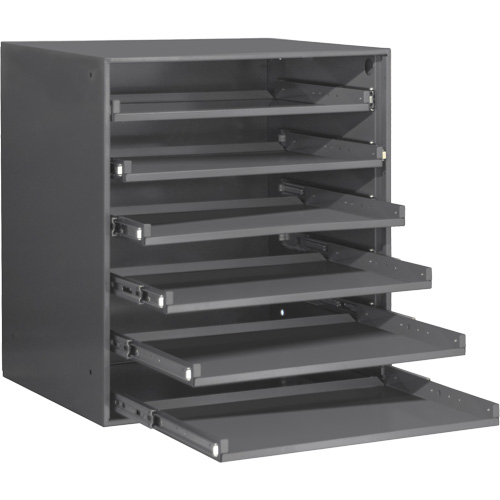 Armoire de rangement &agrave; cloisons, Acier, 6 compartiments, 20-5/16" la x 15-15/16" p, 21-7/8" h, Gris Distribution Industrielle GC