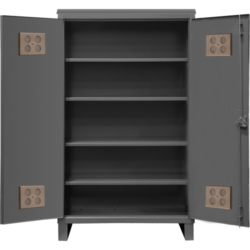 Heavy-Duty Outdoor Cabinet, Steel, 4 Shelves, 78" H x 48" W x 24" D, Grey Distribution Industrielle GC