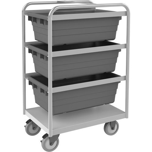 R&acirc;telier mobile, &agrave; deux c&ocirc;t&eacute;s, 3 bacs, 26" la x 18" p x 42" h Distribution Industrielle GC