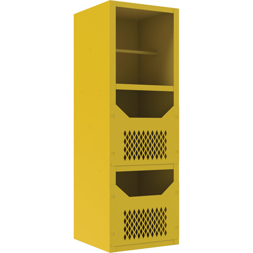 Armoire pour le contr&ocirc;le des d&eacute;versements, 1 Tablettes, 72" h x 24" la x 24" p, Acier, Jaune Distribution Industrielle GC