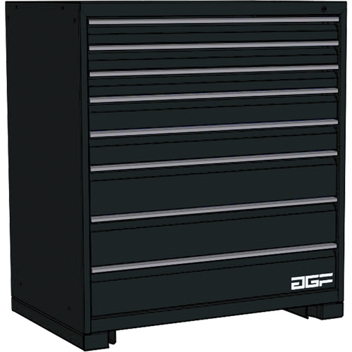 Armoire &agrave; tiroirs modulaire, 8 tiroirs, 60" la x 24" p x 40" h, Noir Distribution Industrielle GC