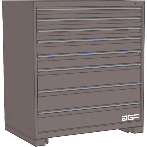 Armoire &agrave; tiroirs modulaire, 8 tiroirs, 60" la x 24" p x 40" h, Gris Distribution Industrielle GC