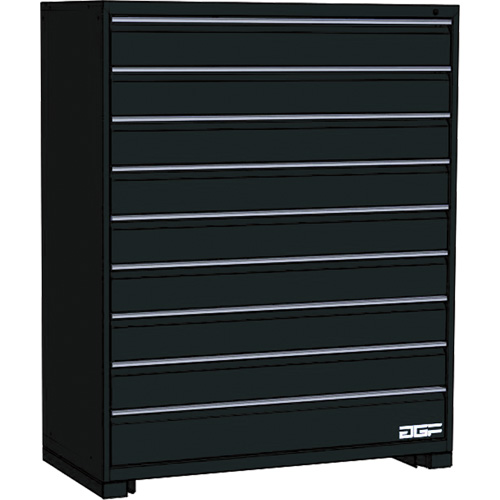Armoire &agrave; tiroirs modulaire, 9 tiroirs, 48" la x 24" p x 60" h, Noir Distribution Industrielle GC