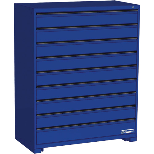Modular Drawer Cabinet, 9 Drawers, 48" W x 24" D x 60" H, Blue Distribution Industrielle GC