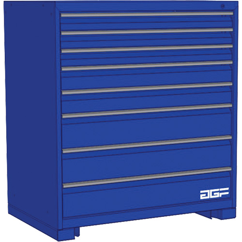 Armoire &agrave; tiroirs modulaire, 8 tiroirs, 60" la x 24" p x 40" h, Bleu Distribution Industrielle GC
