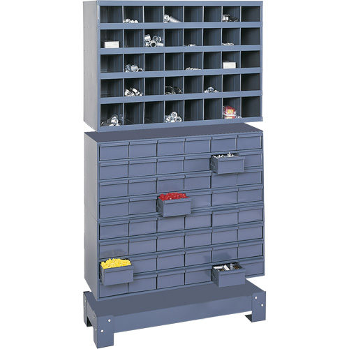 Unit&eacute; de stockage modulaire pour petites pi&egrave;ces, Acier, 48 tiroirs, 33-3/4" x 12-1/4" x 58-3/8", Gris Distribution Industrielle GC