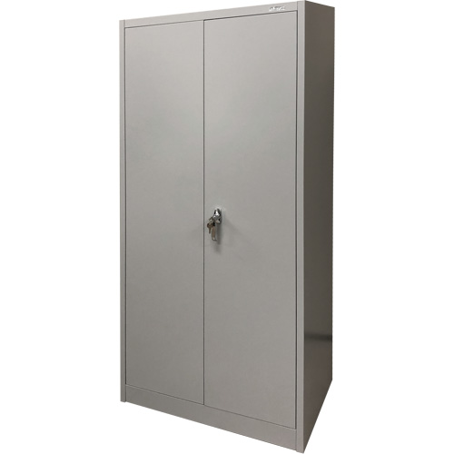 Armoire de rangement, Acier, 4 Tablettes, 66" h x 30" la x 15" P, Gris Distribution Industrielle GC