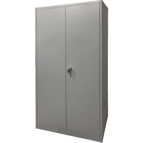 Armoire de rangement, Acier, 4 Tablettes, 78" h x 36" la x 24" P, Gris Distribution Industrielle GC