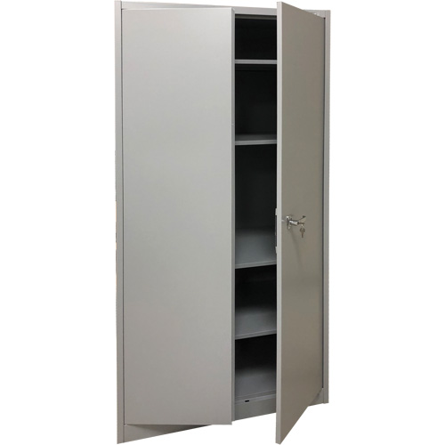 Armoire de rangement, Acier, 4 Tablettes, 78" h x 36" la x 24" P, Gris Distribution Industrielle GC