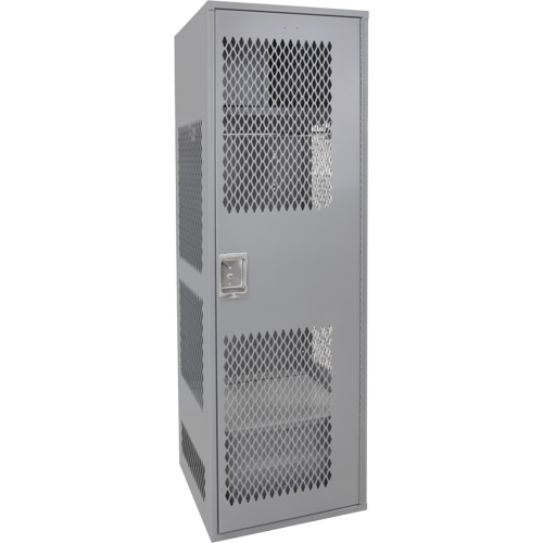 Casier pour &eacute;quipement avec porte, Acier, 24" la x 24" p x 72" h, Gris Distribution Industrielle GC