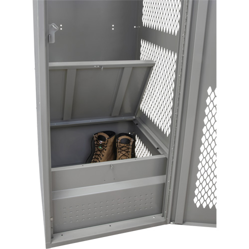 Casier pour &eacute;quipement avec porte, Acier, 24" la x 24" p x 72" h, Gris Distribution Industrielle GC