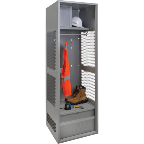 Casier pour &eacute;quipement, Acier, 24" la x 24" p x 72" h, Gris Distribution Industrielle GC