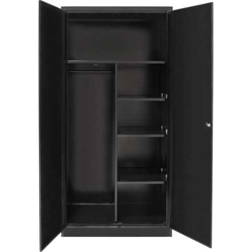 Combination Storage Cabinet, 36" W x 18" D x 72" H, Black Distribution Industrielle GC