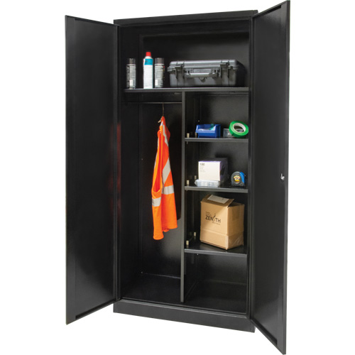 Combination Storage Cabinet, 36" W x 18" D x 72" H, Black Distribution Industrielle GC