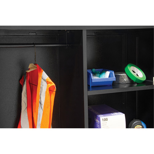 Combination Storage Cabinet, 36" W x 18" D x 72" H, Black Distribution Industrielle GC
