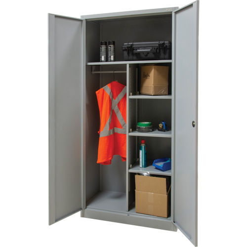 Combination Storage Cabinet, 36" W x 18" D x 72" H, Grey Distribution Industrielle GC