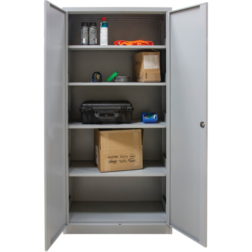 Hi-Boy Storage Cabinet, Steel, 4 Shelves, 72" H x 36" W x 18" D, Grey Distribution Industrielle GC