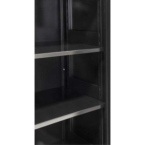 Hi-Boy Storage Cabinet, Steel, 4 Shelves, 72" H x 36" W x 18" D, Black Distribution Industrielle GC