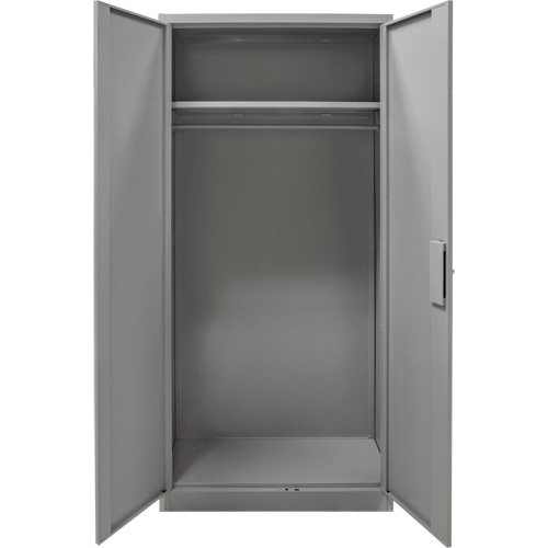 Armoire garde-robe, Acier, 36" la x 18" p x 72" h, Gris Distribution Industrielle GC