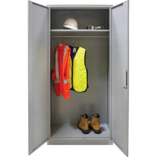 Armoire garde-robe, Acier, 36" la x 18" p x 72" h, Gris Distribution Industrielle GC