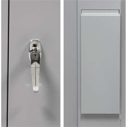 Armoire garde-robe, Acier, 36" la x 18" p x 72" h, Gris Distribution Industrielle GC