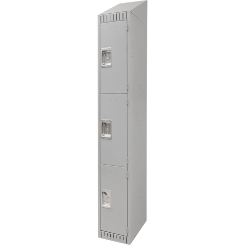 Casiers, 3 niveaux, 12" x 18" x 82", Acier, Gris, D&eacute;mont&eacute; Distribution Industrielle GC