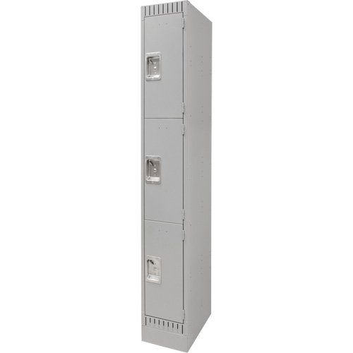 Casiers, 3 niveaux, 12" x 18" x 76", Acier, Gris, D&eacute;mont&eacute; Distribution Industrielle GC