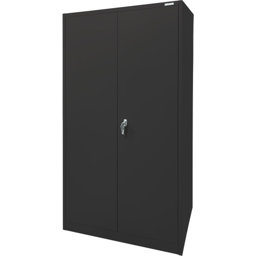 Armoire d'entreposage, Acier, 4 Tablettes, 78" h x 36" la x 24" P, Noir Distribution Industrielle GC