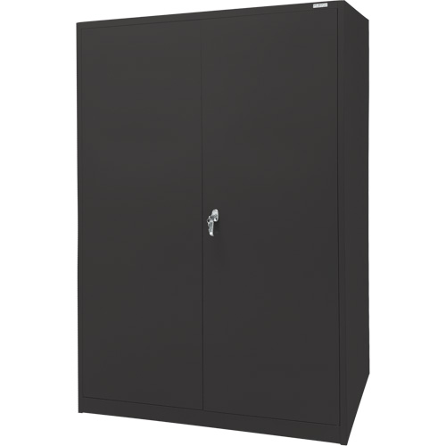 Armoire d'entreposage, Acier, 4 Tablettes, 78" h x 48" la x 24" P, Noir Distribution Industrielle GC