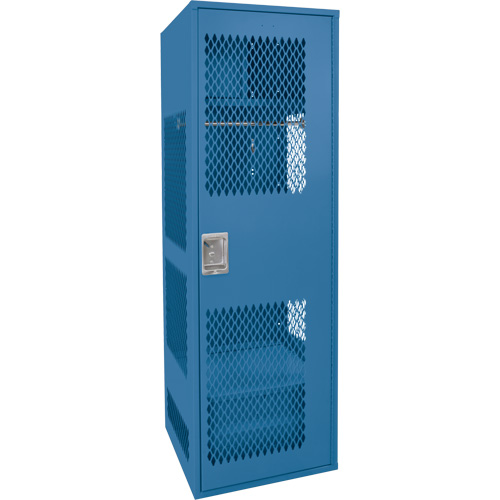Casier pour &eacute;quipement avec porte, Acier, 24" la x 18" p x 72" h, Bleu fonc&eacute; Distribution Industrielle GC