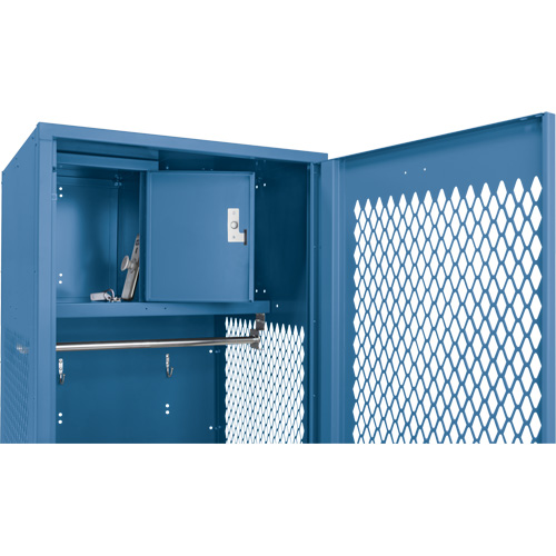 Casier pour &eacute;quipement avec porte, Acier, 24" la x 18" p x 72" h, Bleu fonc&eacute; Distribution Industrielle GC