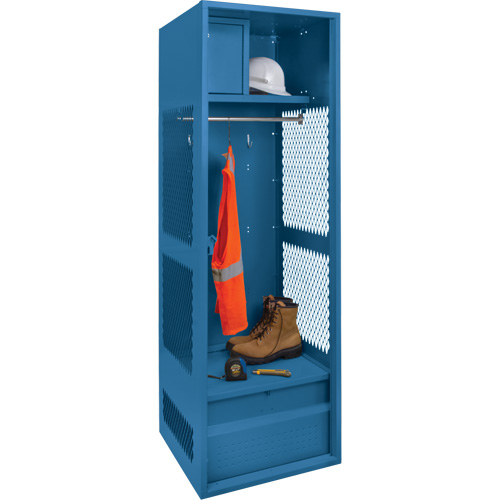Gear Locker, Steel, 24" W x 24" D x 72" H, Dark Blue Distribution Industrielle GC