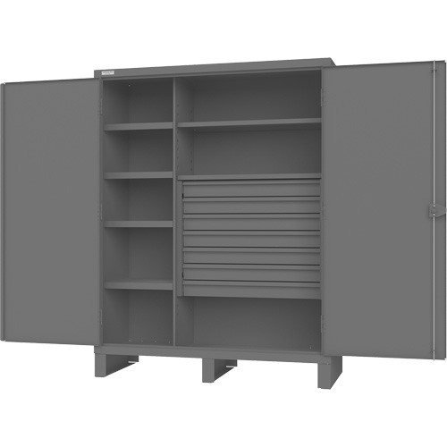 Armoire &agrave; portes encastr&eacute;es standards, Acier, 60" la x 24" p x 78" h, Gris Distribution Industrielle GC