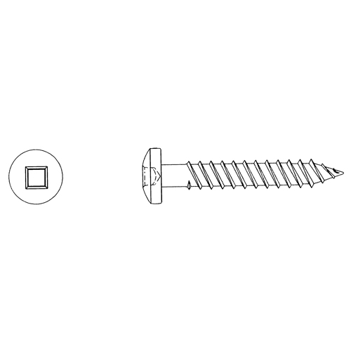 Round Head Wood Screws, #8 x 1-3/4" L, Zinc Plated Distribution Industrielle GC