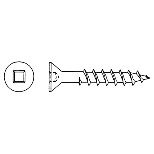 Vis &agrave; t&ecirc;te plate pour bois, #10 x 4" lo, Zingu&eacute; Distribution Industrielle GC